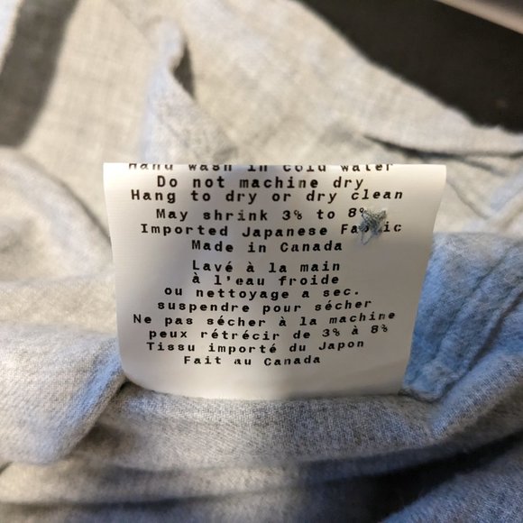 Naked & famous grey flannel regular shirt - Picture 3 of 5